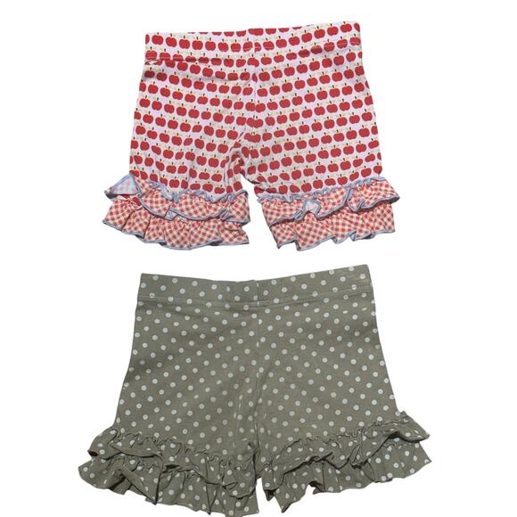 Matilda Jane Girls Size 2 Shorties Lot of 5 Ruffle Bottom Stretch Cotton Shorts - Picture 4 of 12